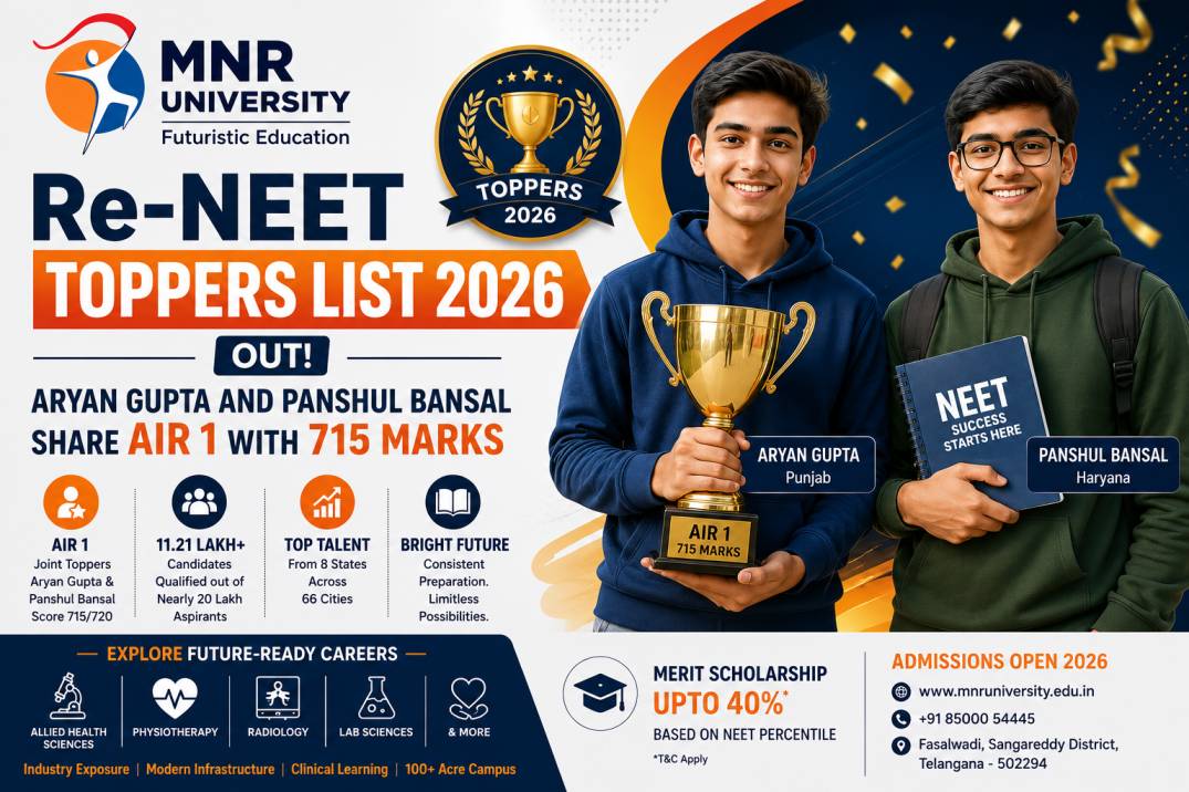 Re-NEET Toppers List 2026 with AIR 1 holders Aryan Gupta and Panshul Bansal